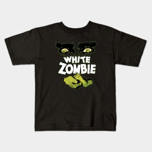 Pop White Retro Vintage Horror Movie. Kids T-Shirt